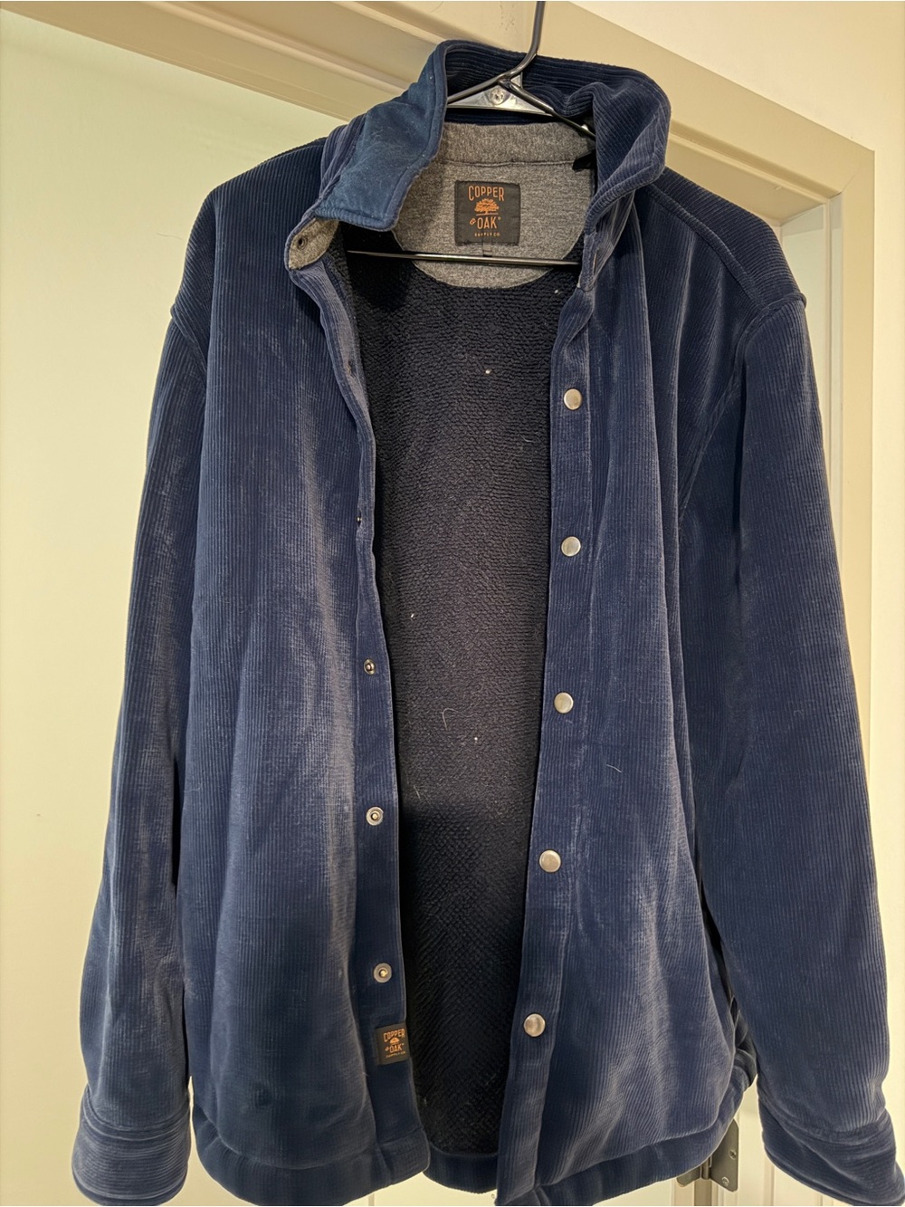 Copper & Oak Men's Navy Corduroy Shirt Jacket